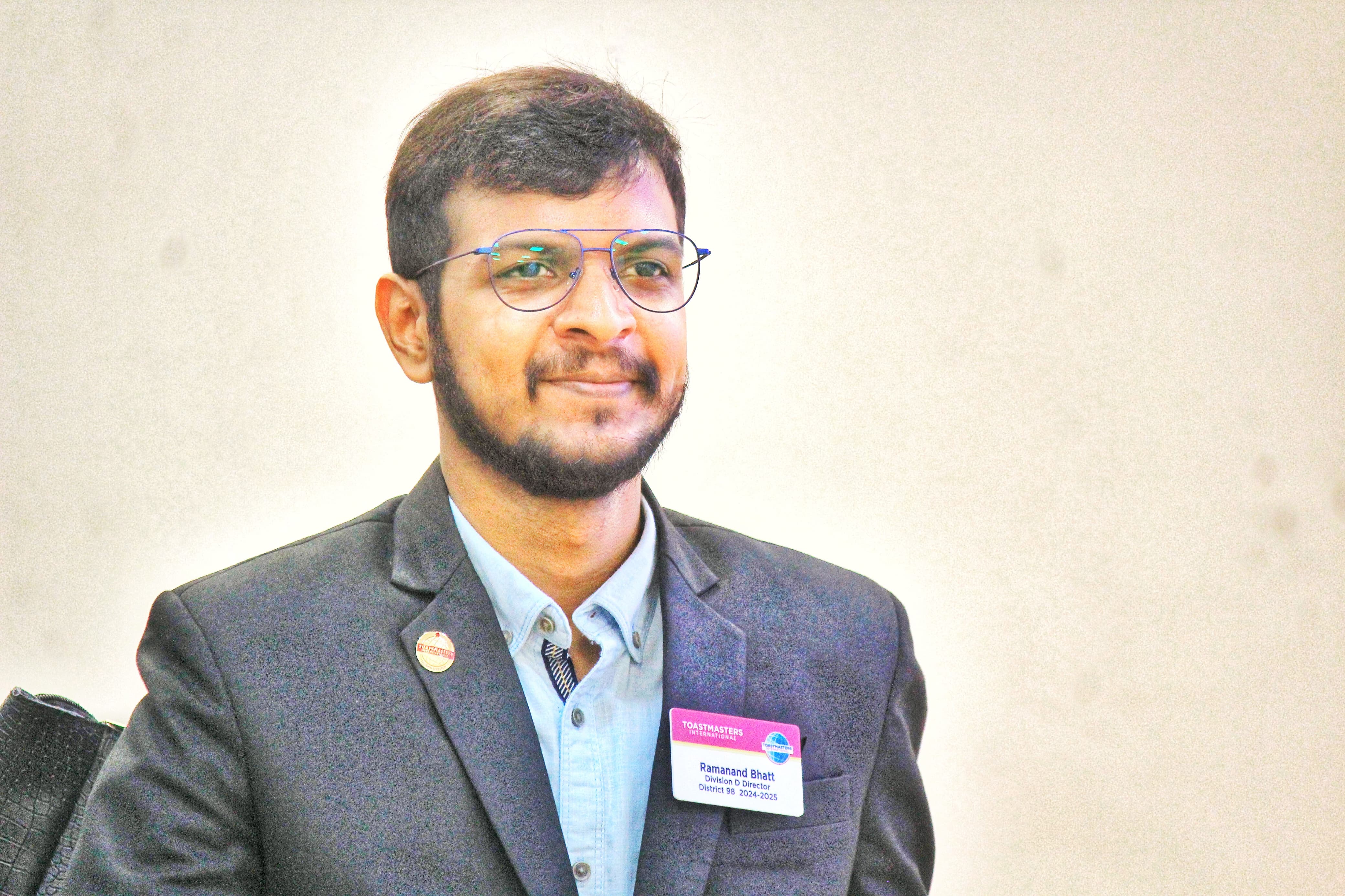 Ramanand Bhatt at Toastmasters event